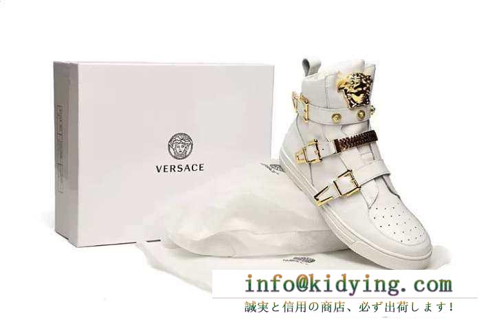 ユニークなデザイン 2015 versace ヴェルサーチ ハイカットスニーカー 3色可選