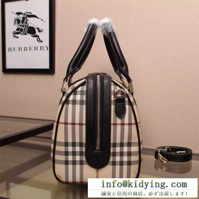 超激得100%新品 バーバリーバッグ新品 burberry ポストンバッグホースフェリーチェック ハンドバッグ 多色