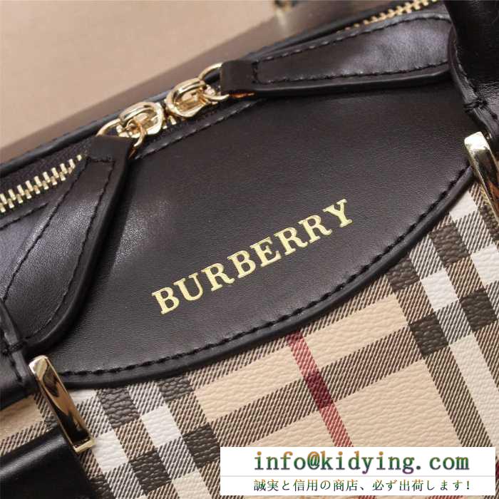 超激得100%新品 バーバリーバッグ新品 burberry ポストンバッグホースフェリーチェック ハンドバッグ 多色