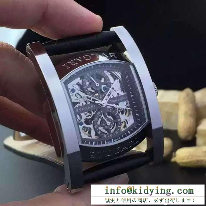 売れ筋のいい  2016  ブルガリbvlgari  機械式（自動巻き）ムーブメント 透かし彫りムーブメント コーティングガラス 男性用腕時計