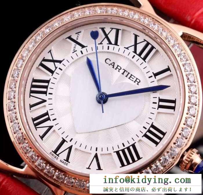 2016  カルティエ  cartier魅力的 輸入 クオーツ ムーブメント サファイヤクリスタル風防 女性用腕時計 6色可選