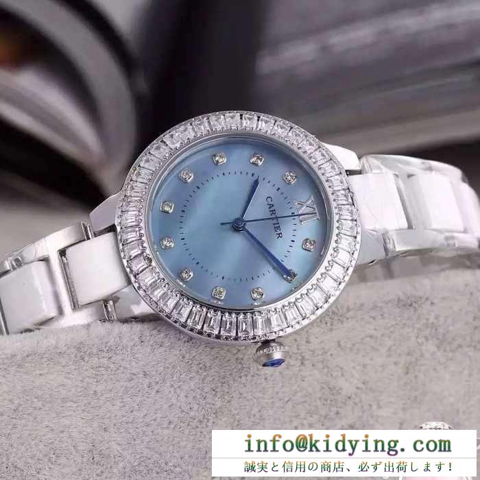 2016 スタイリッシュな印象  カルティエ  cartierダイヤベゼル 女性用腕時計 32mm 5色可選