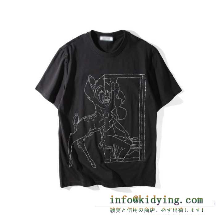 素敵 2017 半袖tシャツジバンシー givenchy ダイヤ付き 男女兼用 クールビズ