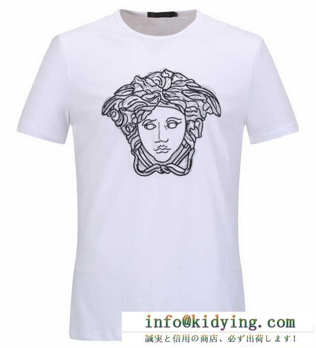 2色可選 ヴェルサーチ versace 半袖tシャツ 2017春夏 爆買い定番人気