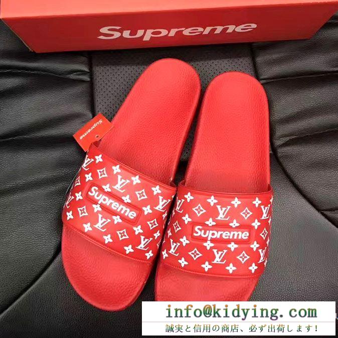 2色可選 スリッパ 高評価の人気品 2017 シュプリーム supreme 高品質