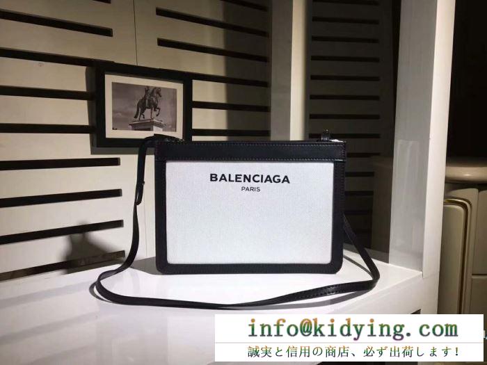人気ブランドランキング　BALENCIAGA バレンシアガ ショルダーバッグコピー　キャンパスとレザーの組み合わせ　ご自身のご褒美　耐久性が高い　