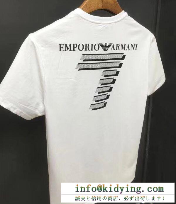 新作アルマーニコピーEMPORIO armani ea7メンズ3ypt94-pj18z-1100白、黒クルーネックｔシャツ