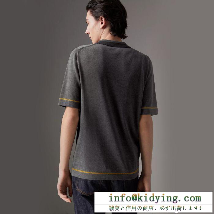 日常の必需品BURBERRYバーバリーＴシャツ激安グレーメンズポロ半袖Ｔシャツコピー通勤通学
