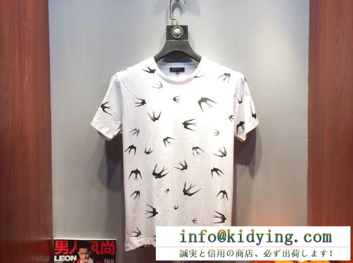 2018夏季Dolce&Gabbana ｔシャツ 偽物 メンズ ファション ステキ プリント柄 格安 夏服 吸汗速乾 