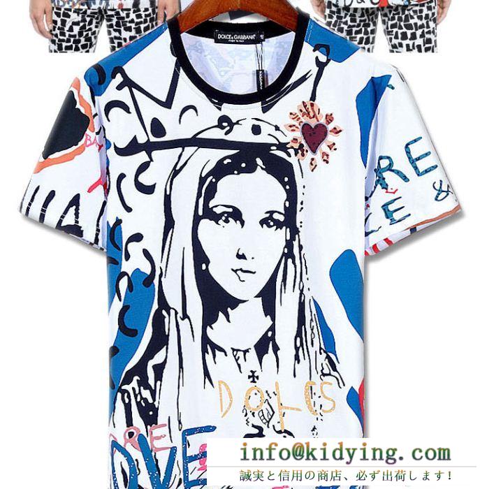 今季大人気な dolce&gabbanaコピー ｔシャツ 綺麗madonna printed t-shirt ドルガバ 気分爽快 トップス