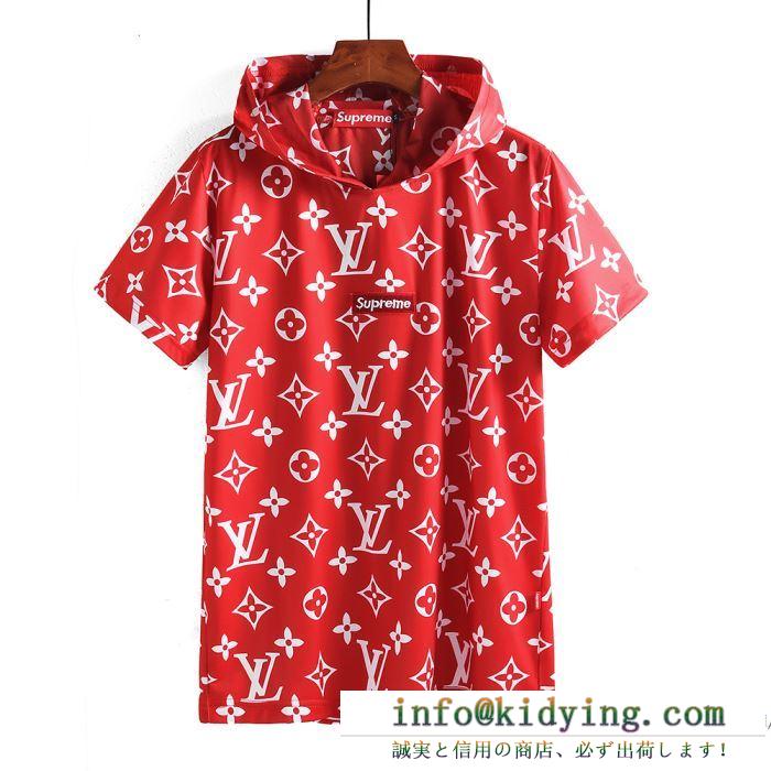 【激安】 2018春夏新作 長く愛用できる 半袖tシャツ ルイ ヴィトン louis vuitton 2色可選