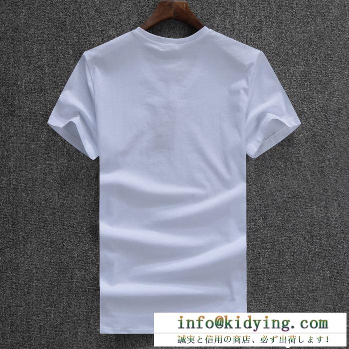 可愛い図案プリントルイヴィトンコピーLOUIS vuittonブラック、ホワイトメンズカジュアルクルーネック半袖ｔシャツ
