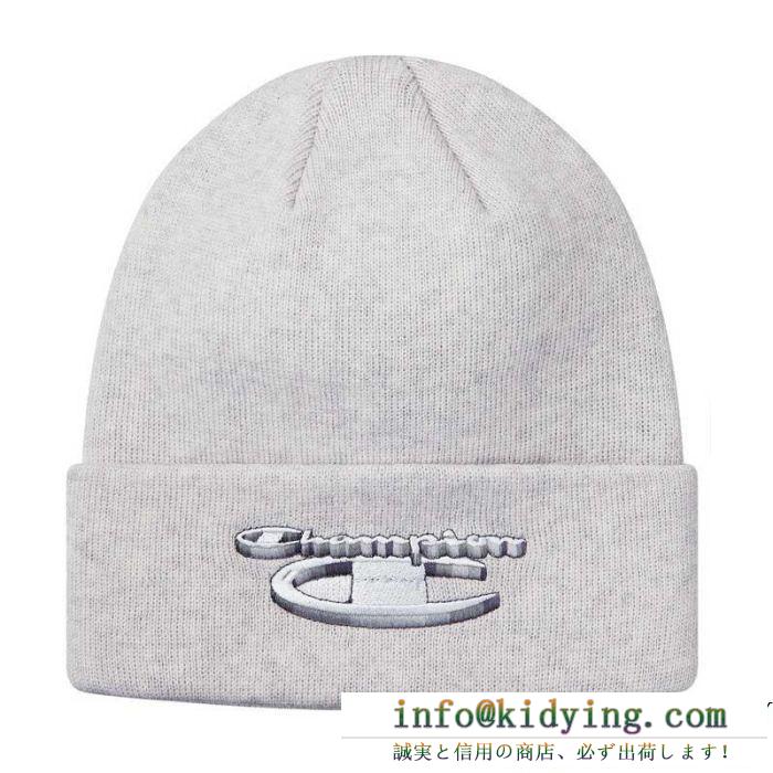 SUPREME シュプリーム ニットキャップ 多色可選 supreme champion 18fw 3d metallic beanie 人気セール