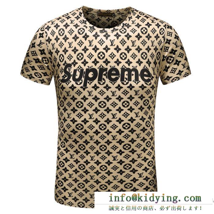 2018年春夏新作 シュプリーム半袖ｔシャツ supreme lv ｔシャツクールネックｔシャツモノグラム２色可選