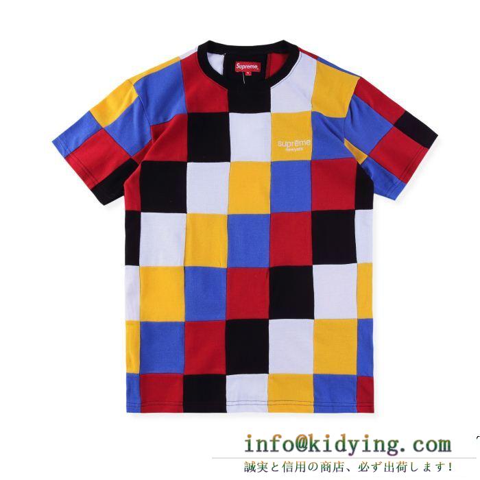 2018年秋冬  Supreme18FW Patchwork Pique Tee SALE Tシャツ/半袖 2色選択可 若い世代に評判がいい