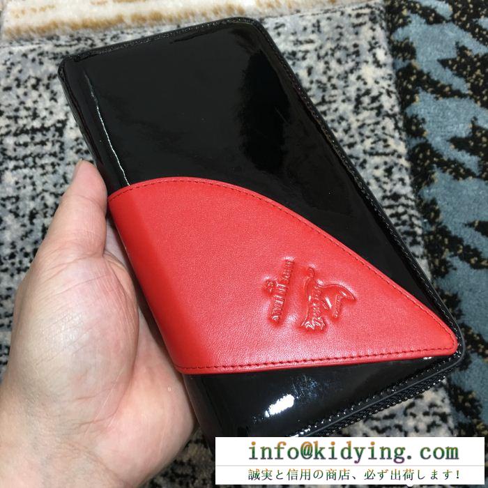 ★顧客セール★Christian louboutinルブタン財布コピー激安ブラック本革レディースラウンドファスナー長財布