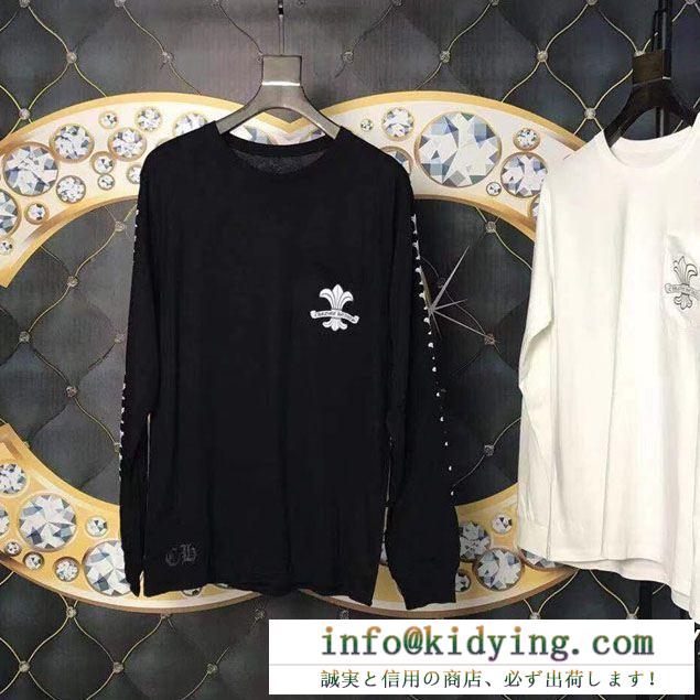 19SS新作大人気旬トレンド クロムハーツ流行の最前線 長袖tシャツ2色可選 chrome hearts
