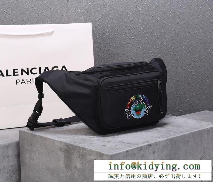 BALENCIAGA メンズ ウエストバッグ 圧倒的存在感ある限定新作 バレンシアガ コピー ブラック ストリート おしゃれ 品質保証