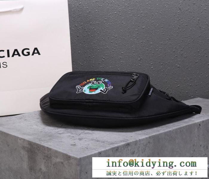 BALENCIAGA メンズ ウエストバッグ 圧倒的存在感ある限定新作 バレンシアガ コピー ブラック ストリート おしゃれ 品質保証