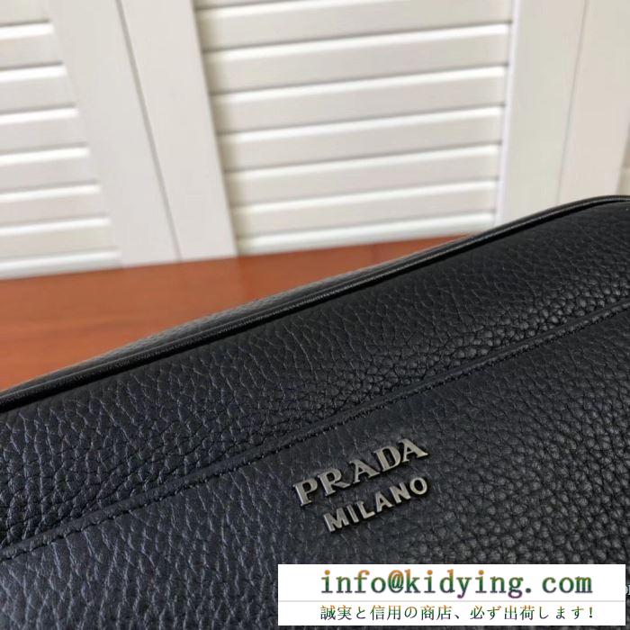 PRADA クラッチバッグ メンズ デイリーコーデの大定番 限定品 プラダ コピー 激安 ブラック ストリート 人気 2019秋冬 高品質