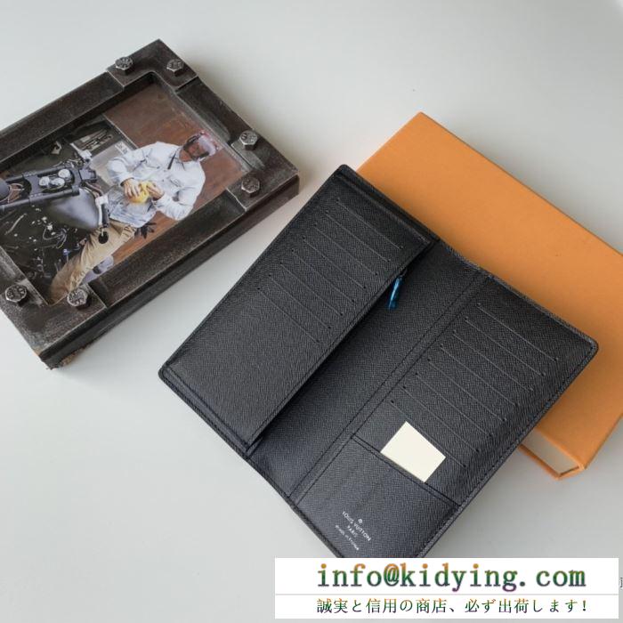個性的でカジュアルなコーデに重宝 長財布 ルイヴィトン メンズ louis vuitton コピー ブラック プリント 通勤通学 完売必至 n40202