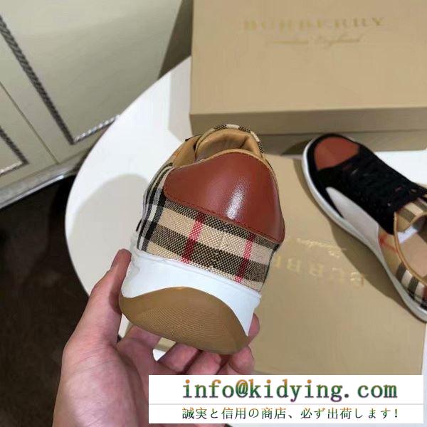 バーバリー burberry カジュアルシューズ 2色可選 使えて可愛いデザイン夏新品 19ss完売必至夏季