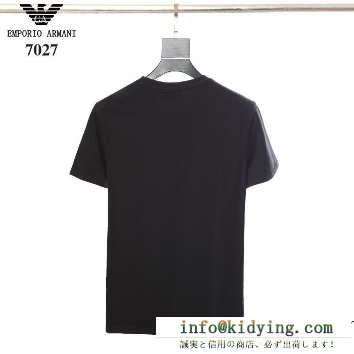 トレンディな雰囲気エンポリオアルマーニ tシャツ 偽物emporio armani人気の丸い襟と半袖のea7ロゴ半袖クールな大人男性