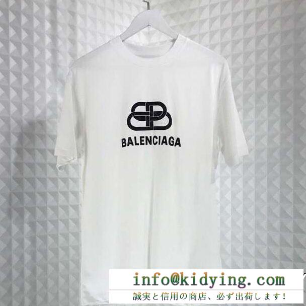BALENCIAGAバレンシアガ tシャツ コピーbbロゴオーバーサイズフィットクルーネックショートスリーブ570813tev489044
