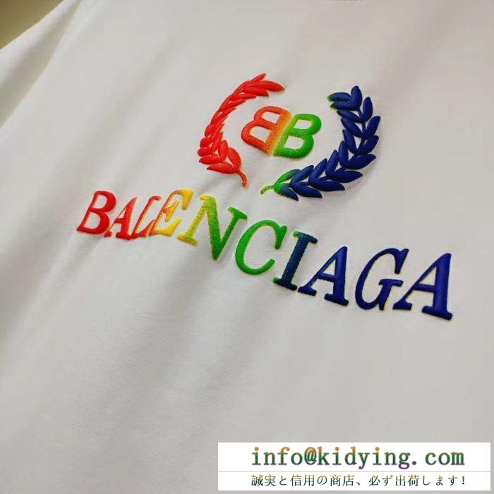 セレブたちにも多数愛着コレクション balenciaga バレンシアガ レディース ｔシャツ コピー 黒白２色可選 安い 570814tev539044