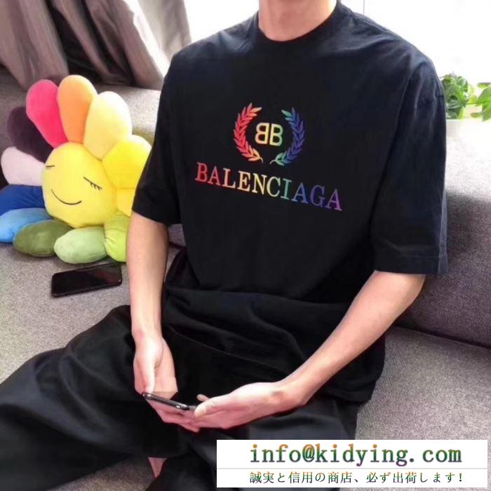 セレブたちにも多数愛着コレクション balenciaga バレンシアガ レディース ｔシャツ コピー 黒白２色可選 安い 570814tev539044