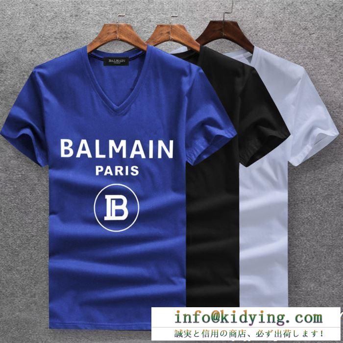 BALMAIN バルマン 半袖tシャツ 3色可選 ss19春夏入荷人気のスピーディ 春夏季超人気限定コラボ