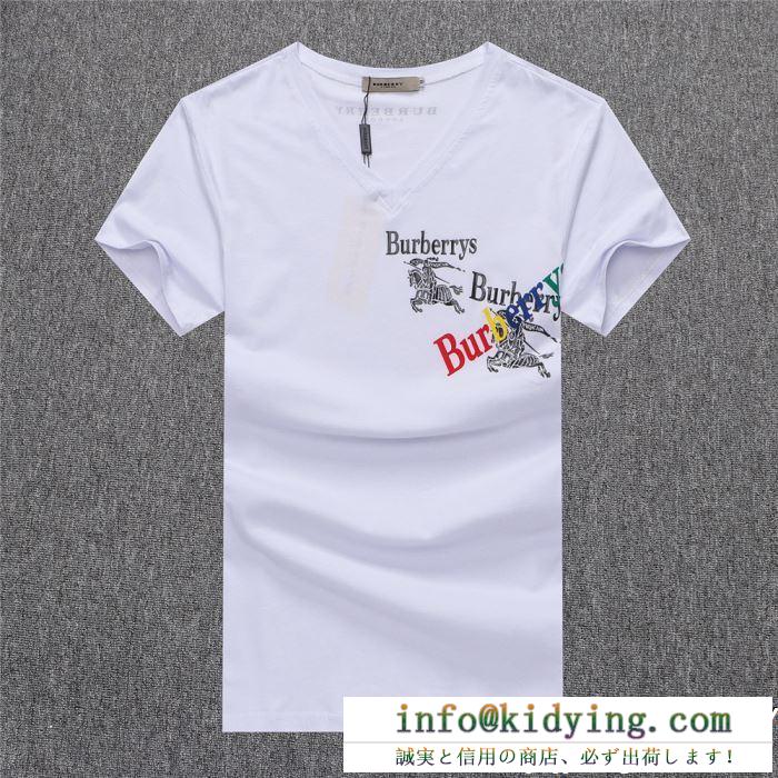 売れ筋モデル　Burberry半袖ｔシャツスーパーコピー黒白2色バーバリー tシャツ コピー　人気ランキングプリントロゴ　自分へのご褒美　
