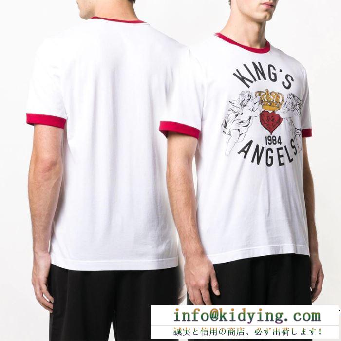 半袖Tシャツ 2色可選夏新品定価より50％off 2019春夏の流行りの新品 dolce&gabbana ドルチェ＆ガッバーナ