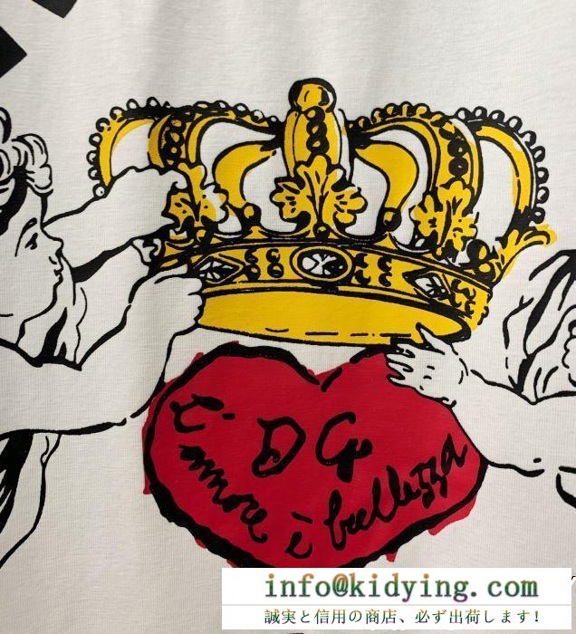 半袖Tシャツ 2色可選夏新品定価より50％off 2019春夏の流行りの新品 dolce&gabbana ドルチェ＆ガッバーナ