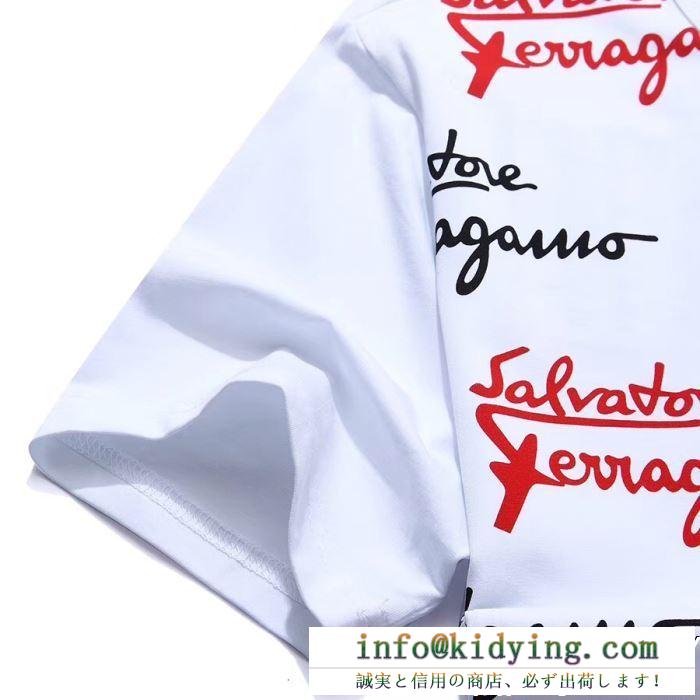 FERRAGAMO サルヴァトーレフェラガモ 半袖tシャツ 3色可選 2019春夏にも引き続き大活躍！カジュアルの定番