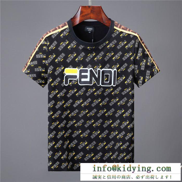 半袖Tシャツ 2色可選 優しい印象を与えてくれ 相性抜群のコンビ fendi フェンディ