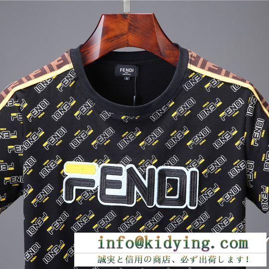 半袖Tシャツ 2色可選 優しい印象を与えてくれ 相性抜群のコンビ fendi フェンディ