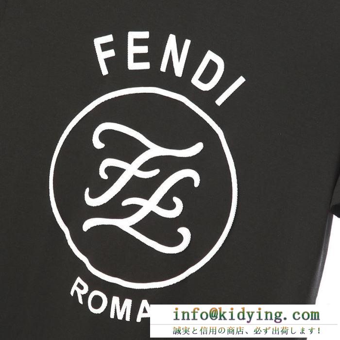 フェンディ ｔシャツ コピー 春夏の着こなしに重宝 fendi メンズ 格安 ブラック ホワイト ユニーク プリント 高品質