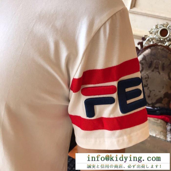 FENDI メンズ ｔシャツ シンプルなコーデをつくれるアイテム フェンディ スーパーコピー 良質 ブラック ホワイト 最低価格