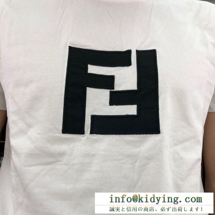 大人っぽいトレンドのヒント フェンディ fendi ｔシャツ コピー 良質 ブラック ホワイト ファッション ストリート 最安値