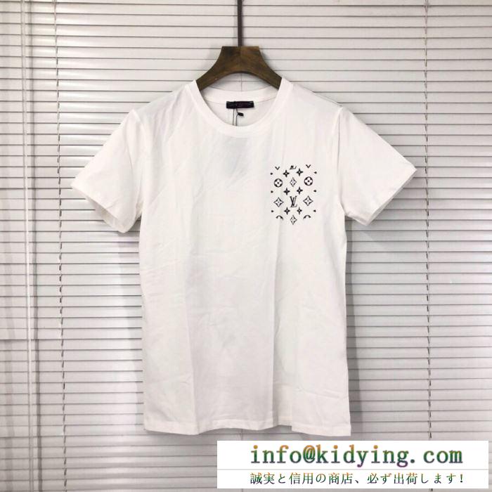 おしゃれな夏ファッション2019 tシャツ/半袖 2色可選 ルイ ヴィトントレン2019大人気 louis vuitton