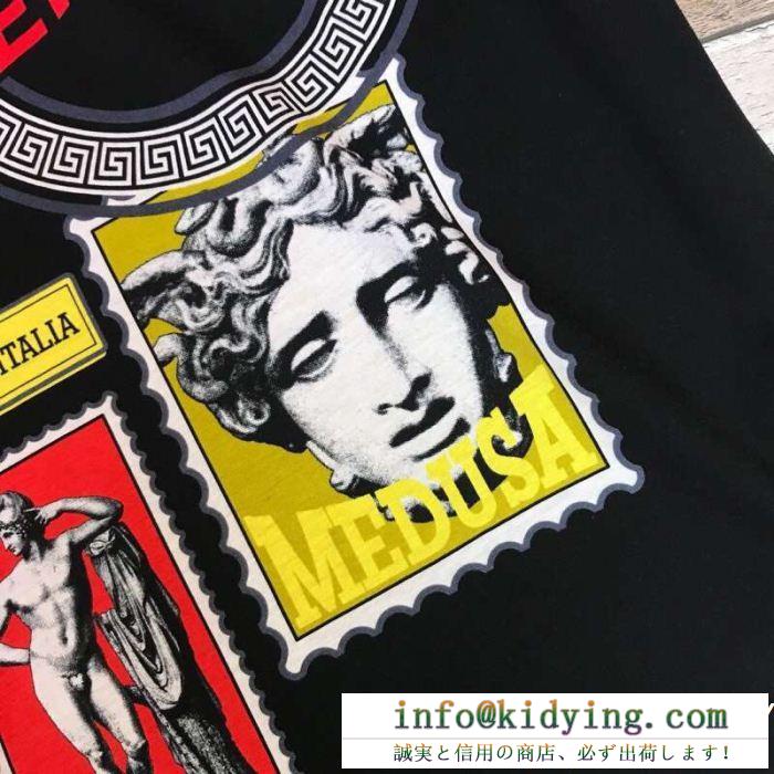 元気な印象に versace ヴェルサーチ 半袖tシャツ 透け感の持つ涼しげな印象