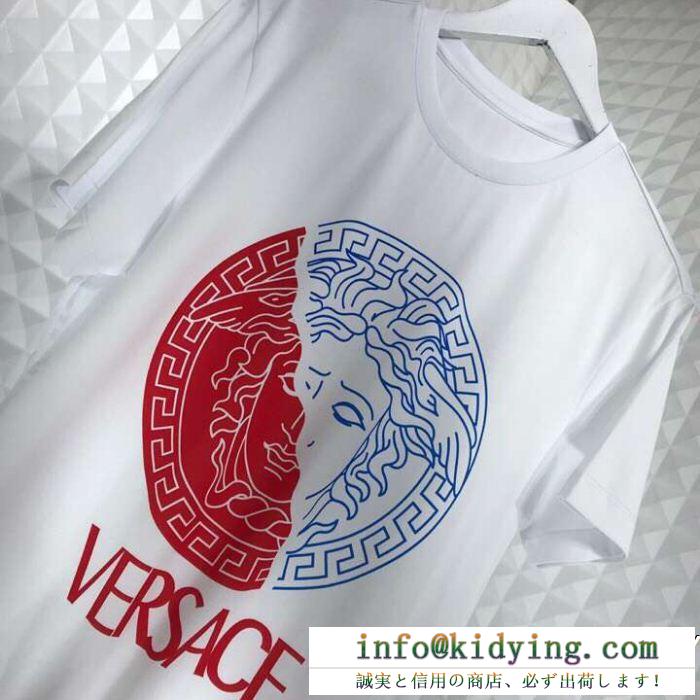 落ち着きある versace ヴェルサーチ 半袖tシャツ 2色可選 普段使いにぴったりのデザイン