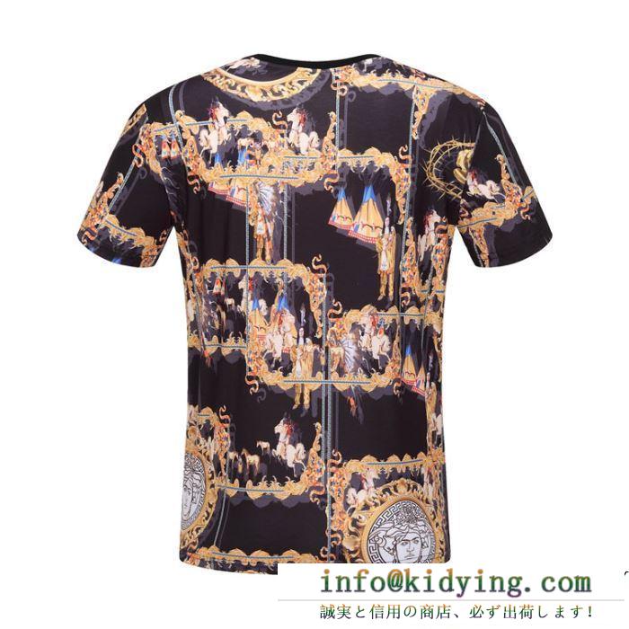 半袖Tシャツ 19ss 待望の新作カラー 夏新しい物ひとつは欲しい定番 versace ヴェルサーチ