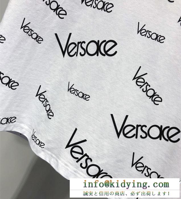 2019春新作正規買付 国内配送 春夏新作完売雑誌掲載 versace ヴェルサーチ 半袖tシャツ 2色可選