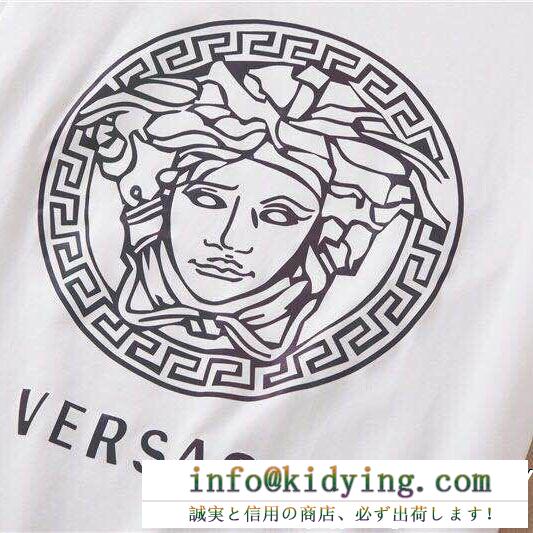 VERSACE ヴェルサーチ 半袖tシャツ 2色可選 累積売上総額第１位 男女兼用 安心の関税送料込 19ss 新作