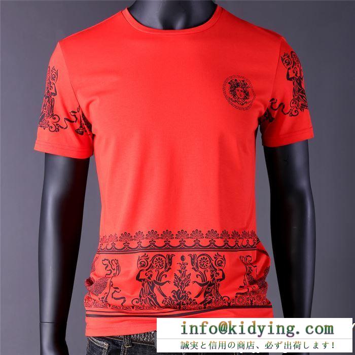 VERSACE ヴェルサーチ 半袖tシャツ 2色可選 今期新作人気の美ライン 最新作入荷 ss19待望入荷vip価格