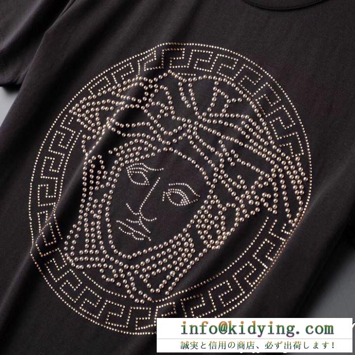 VERSACE ヴェルサーチ 半袖tシャツ 2色可選 ss19春夏入荷人気のスピーディ 毎年定番人気商品