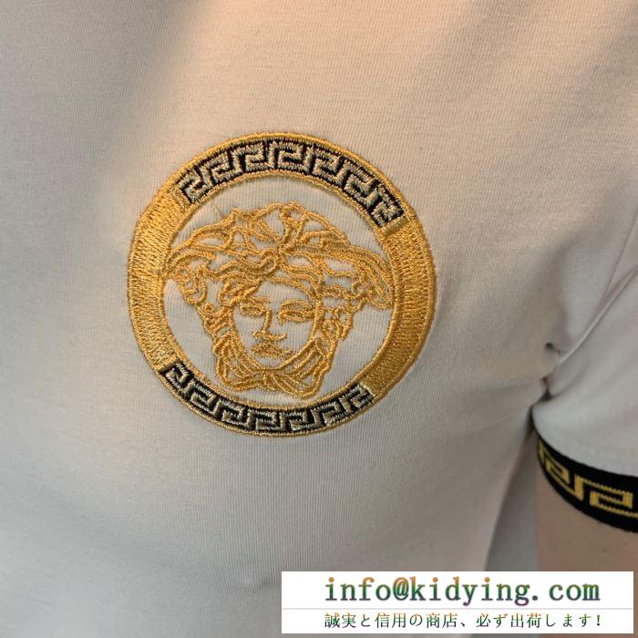 ヴェルサーチ versace ポロシャツ メンズ 雑誌にも掲載された人気新品 cotton gold medusa polo shirt コピー 日常 激安