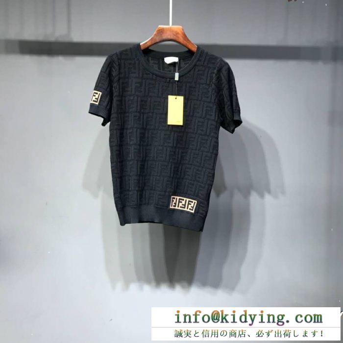 FENDI フェンディ 半袖tシャツ 3色可選 たくさん歩く日にも大活躍 2019夏に意外と人気な新作